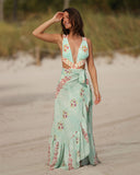 RIVA BLUE 02 pareo by PRAIA, long wrap cover-up with fluid movement