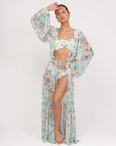 GIARDINO long floral kimono – front view