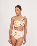 DOLCE ESTATE high-waisted bikini bottom with floral print – Praia by Dayanara Duran