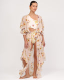 DOLCE STATE long kimono with floral print and adjustable belt – Praia by Dayanara Duran