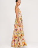 Side view of SABBIA floral maxi dress