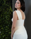 SORRENTO textured one-piece swimsuit – back view showing structured fit